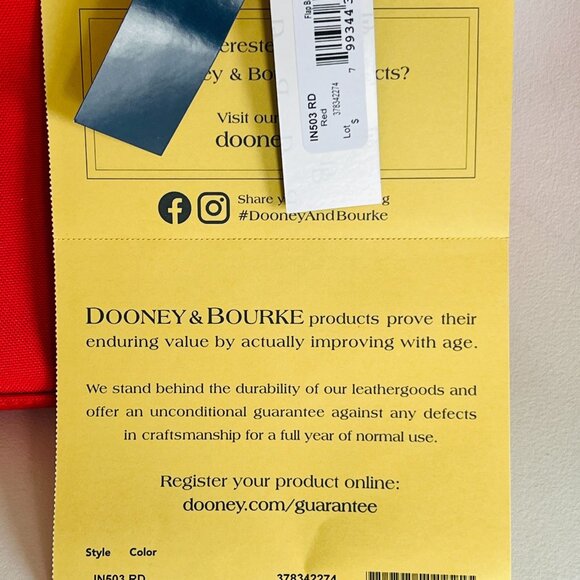 NWT Dooney & Bourke Red Nylon Flap Backpack - Picture 3 of 11